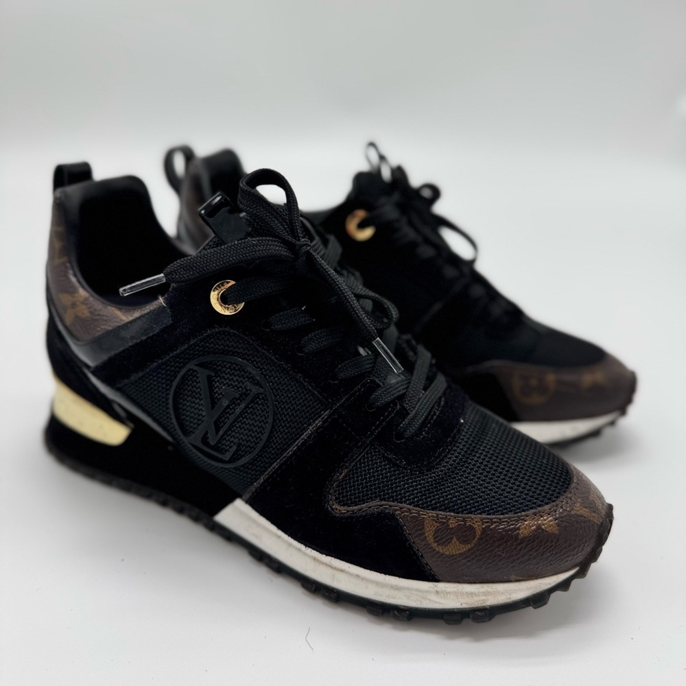 LV Women's Run Away Sneakers Mesh with Monogram Canvas and Suede